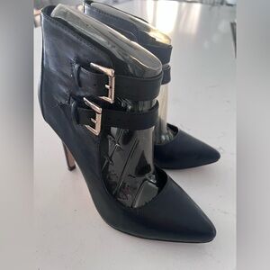 Aldo black leather heels size 7